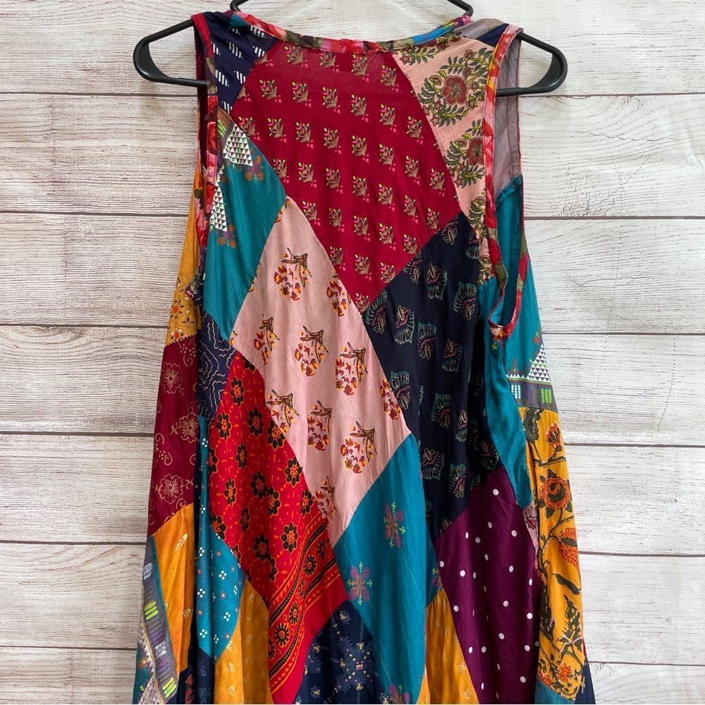 ANA & ROSE PATCHWORK‎ MIDI DRESS…ACTUAL PATCHWORK - Picture 5 of 9